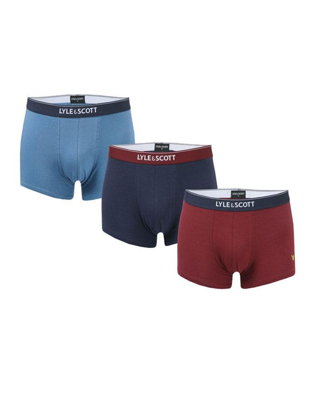 Lyle & Scott Blue And Fergus 3 Pack Boxer Shorts for men