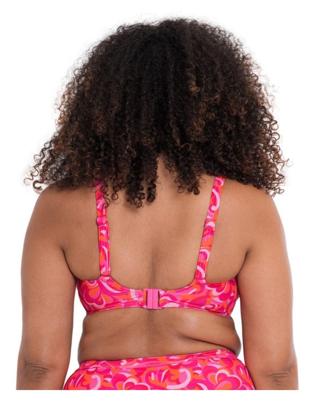 Curvy Kate Pink Retro Wave Balcony Bikini Top