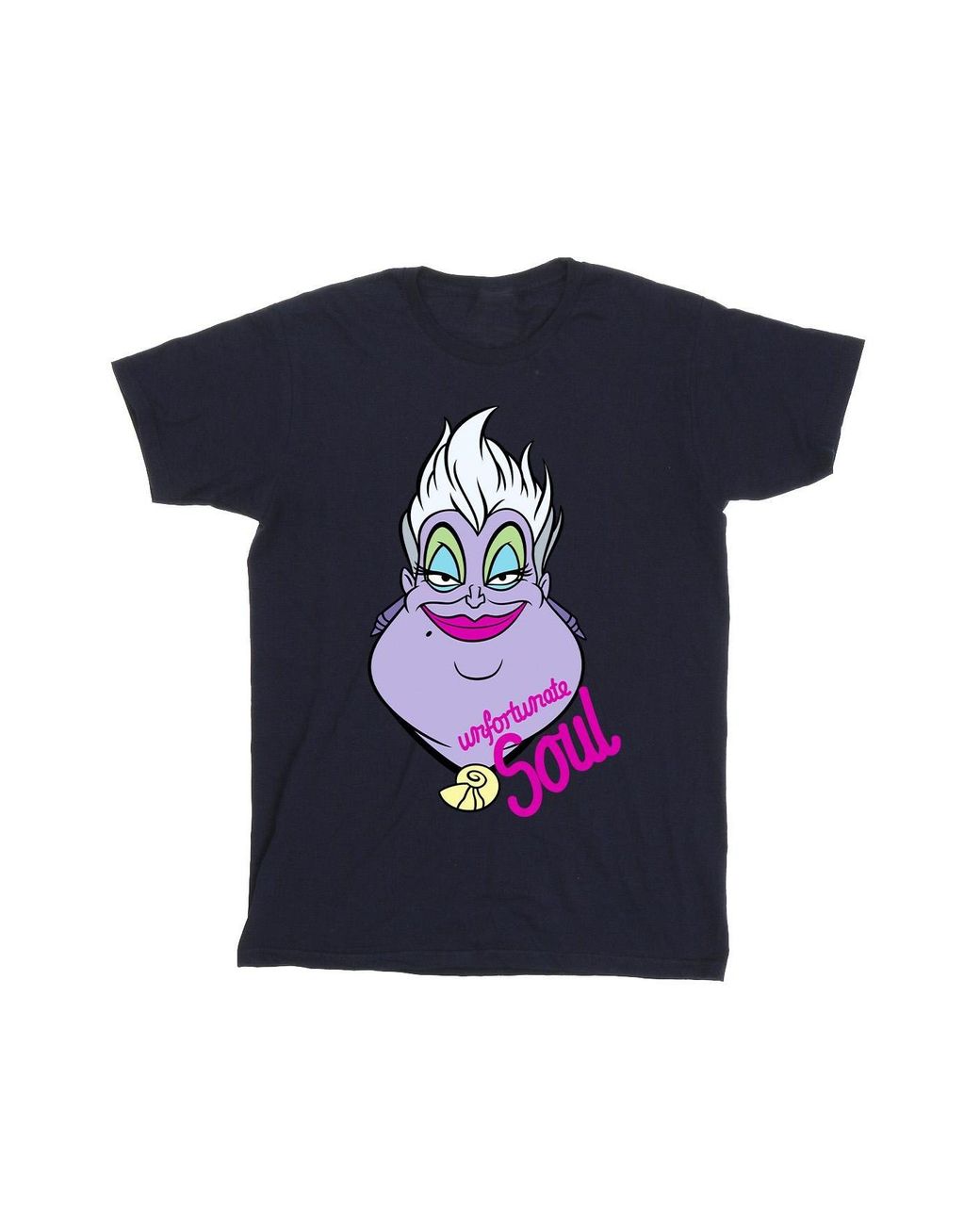 Disney Blue Villains Ursula Unfortunate Soul T-Shirt Cotton for men