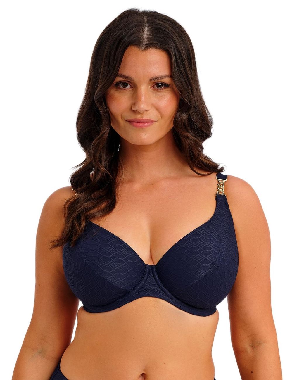 Fantasie Blue Fs506602 Azores Underwired Plunge Bikini Top