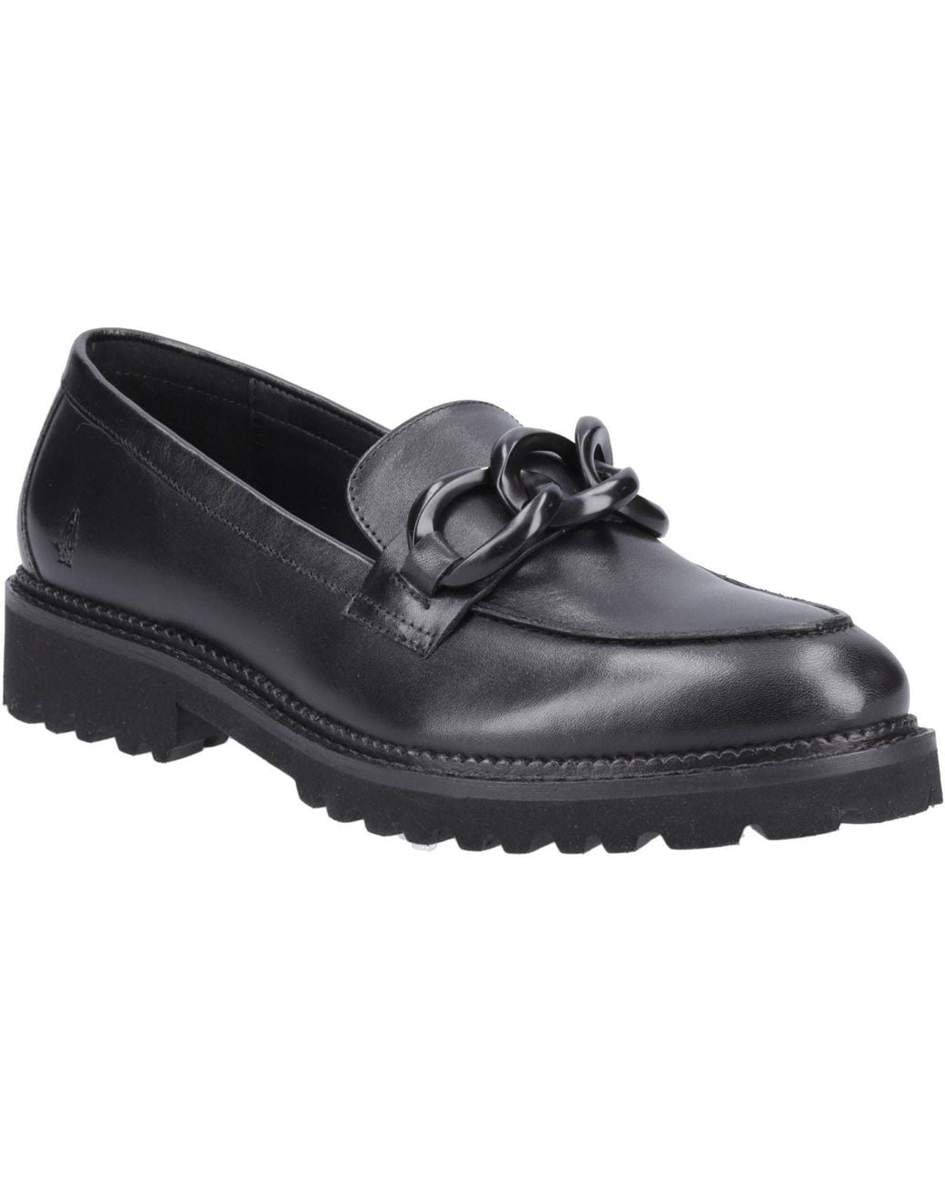 Hush Puppies Black Gianna Leather Loafers