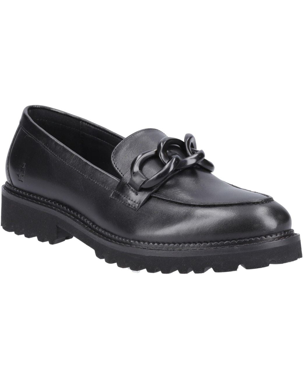 Hush Puppies Black Gianna Leather Loafers
