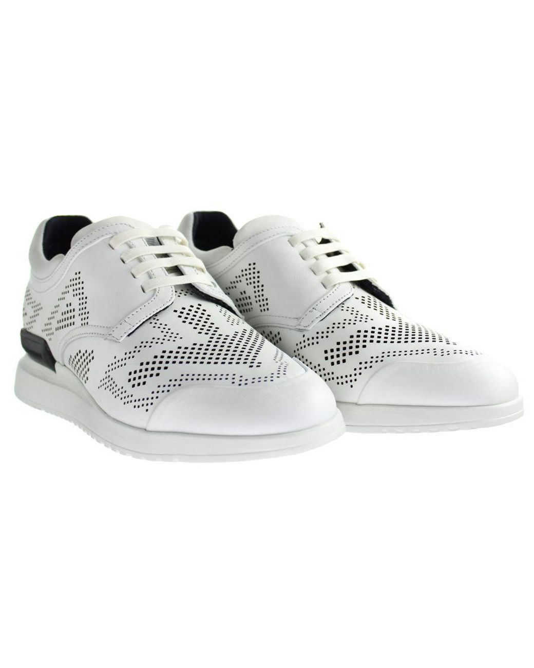 Emporio Armani Gray Sneaker Trainers Leather (Archived) for men