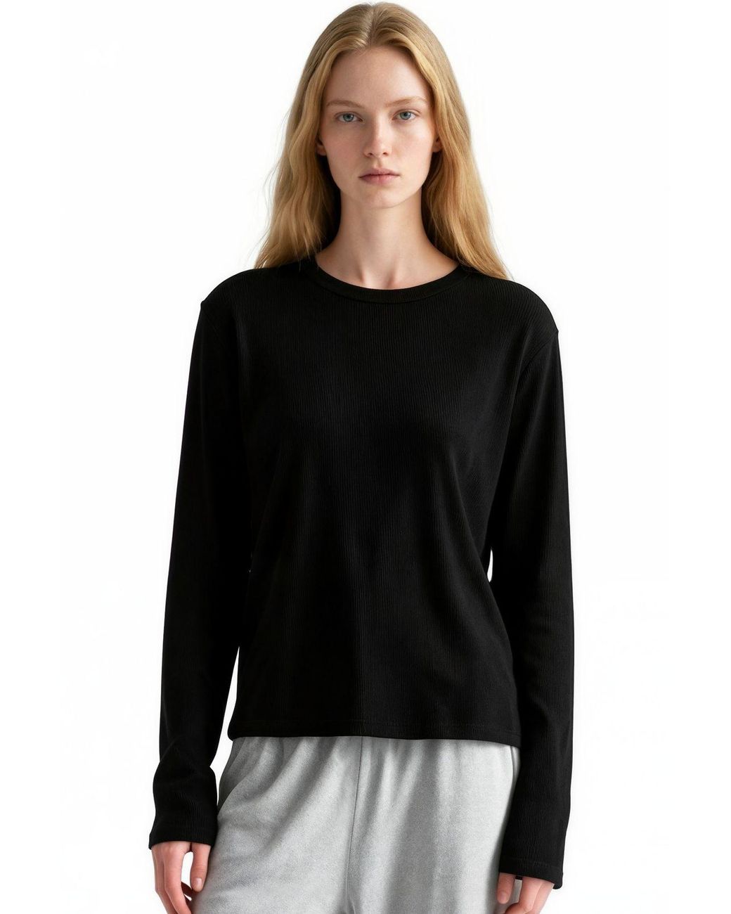 Busem Black Cotton Stretch Blouse