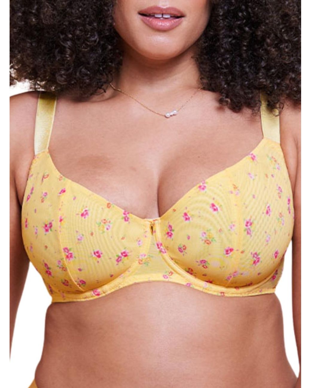 Curvy Kate Yellow Cool Cat Scooped Balcony Bra