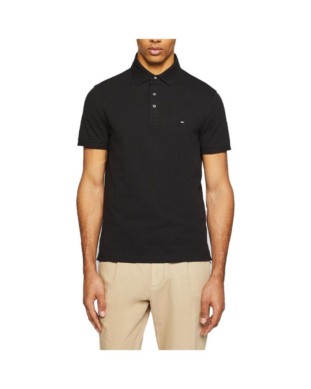 Tommy Hilfiger Black Core Polo Shirts for men
