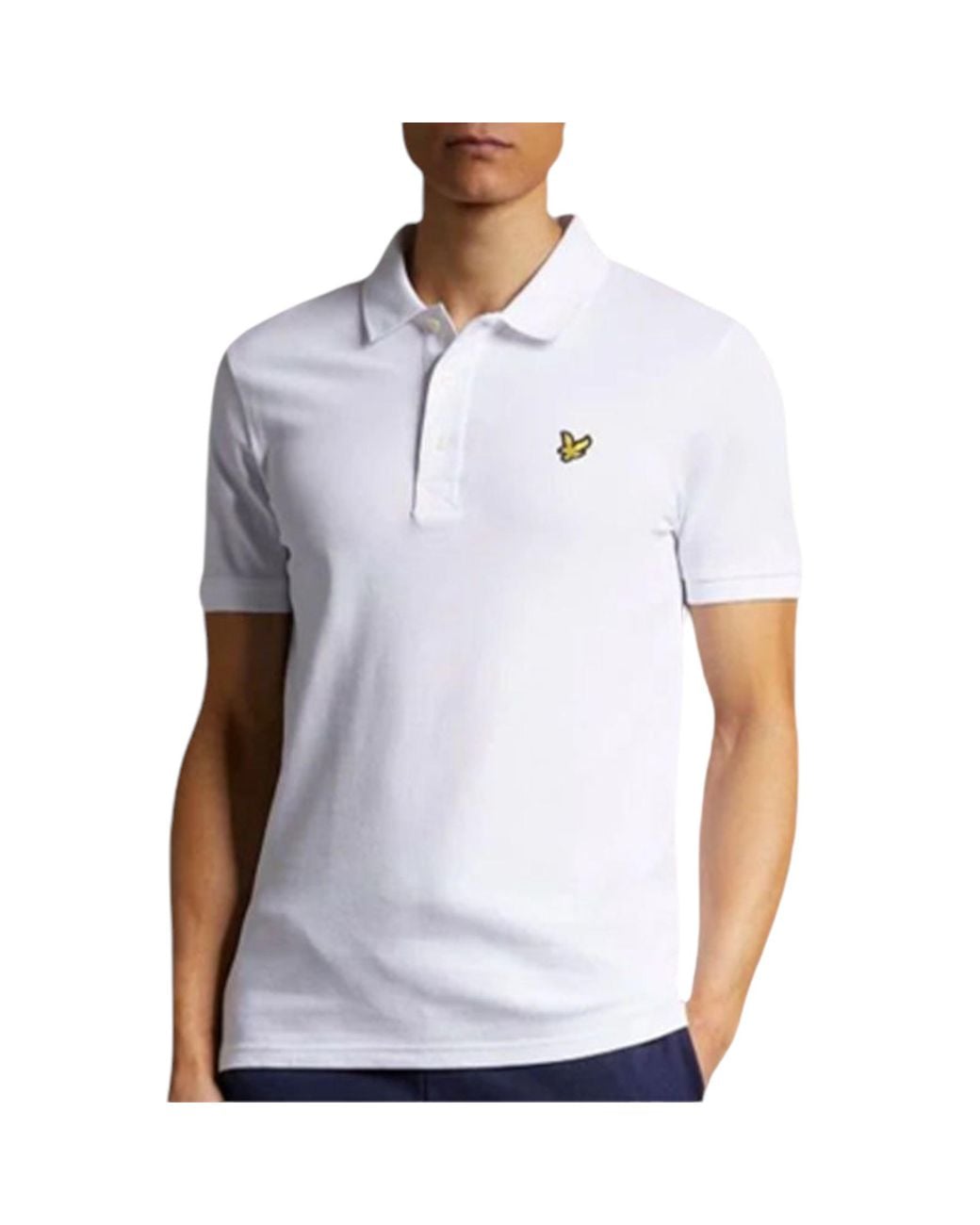 Lyle & Scott White Polo Shirt Short Sleeve Summer Tee for men