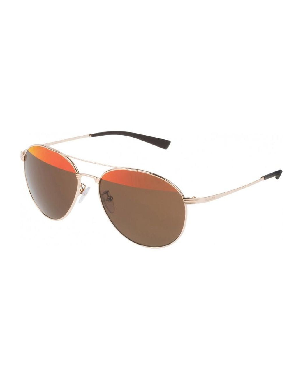Police White S8953V570300 57 Sunglasses