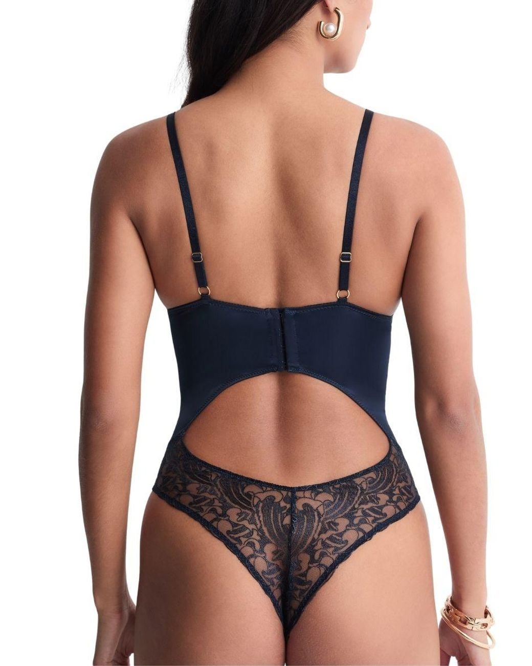 Aubade Blue Satin Memories Bodysuit