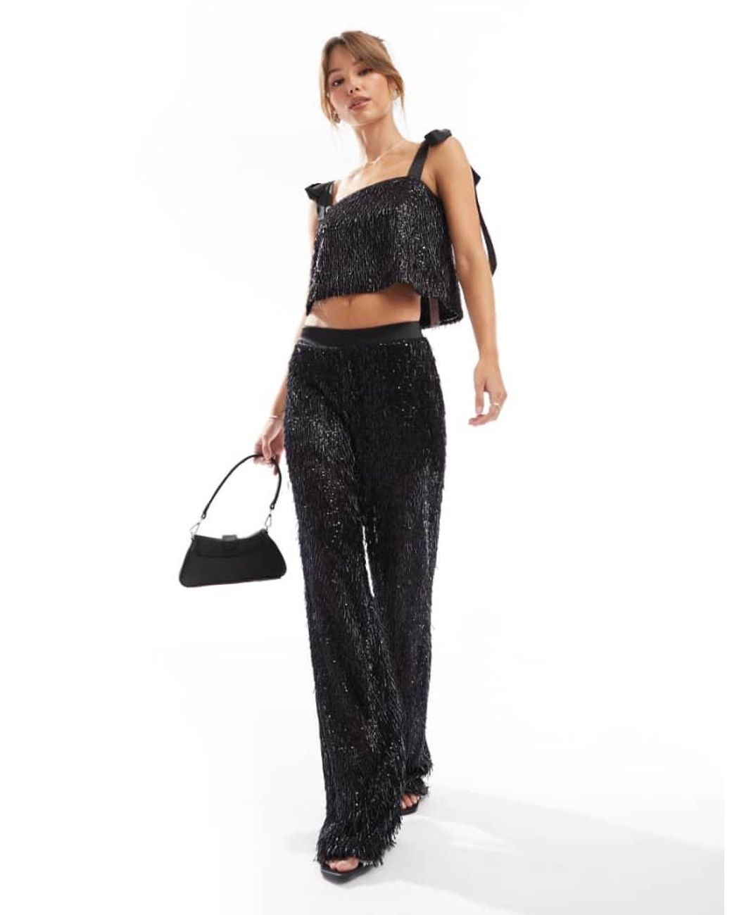 ASOS White Premium Beaded Tailored Trouser