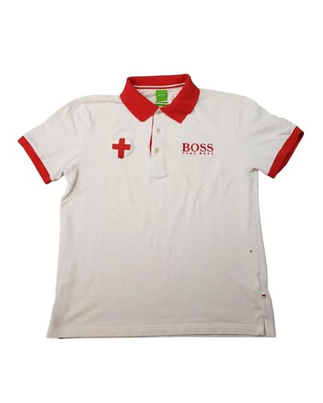 Boss White Paddy Flag England T-Shirt for men