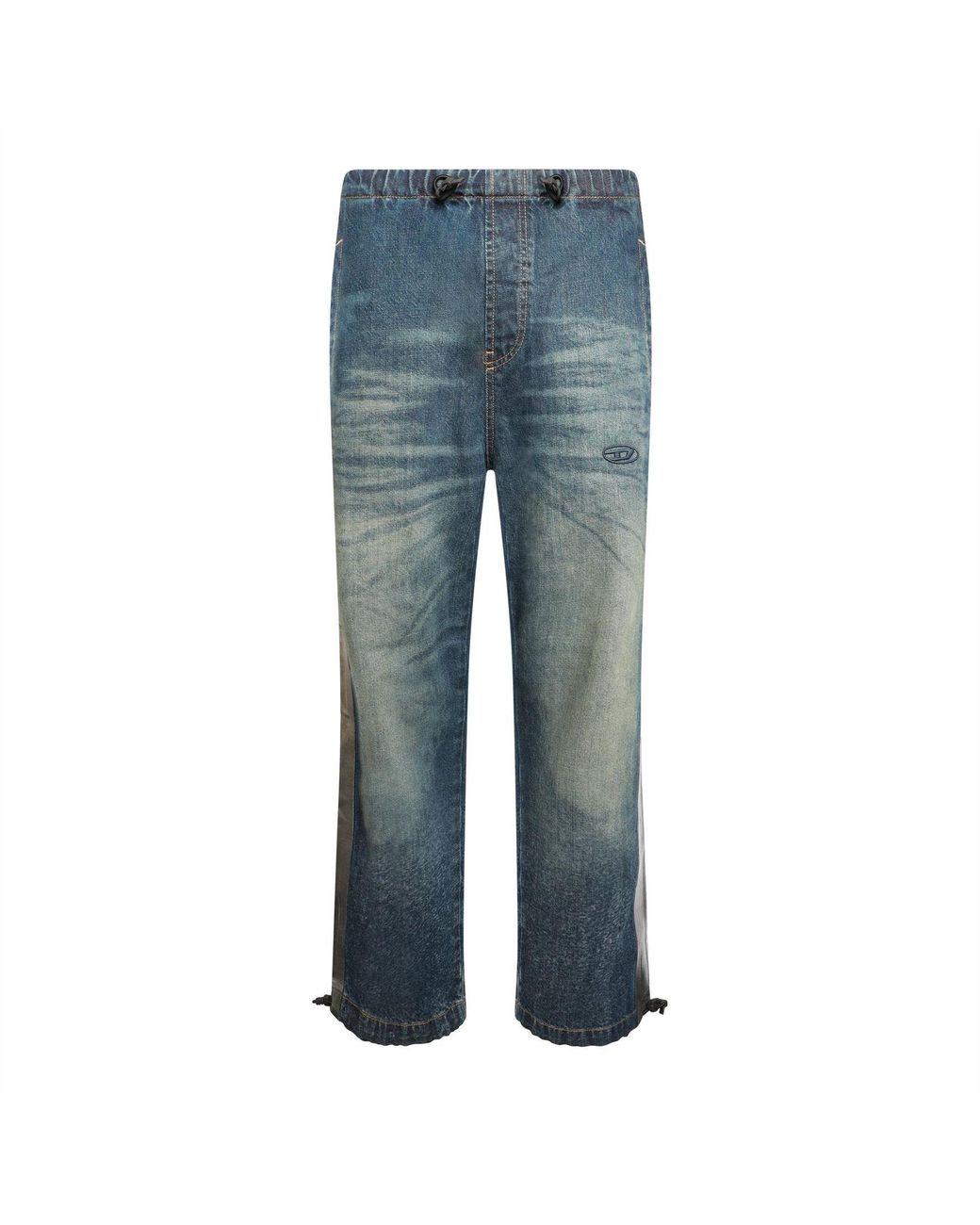 DIESEL Blue D Martial S3 Wide Leg Jeans for men