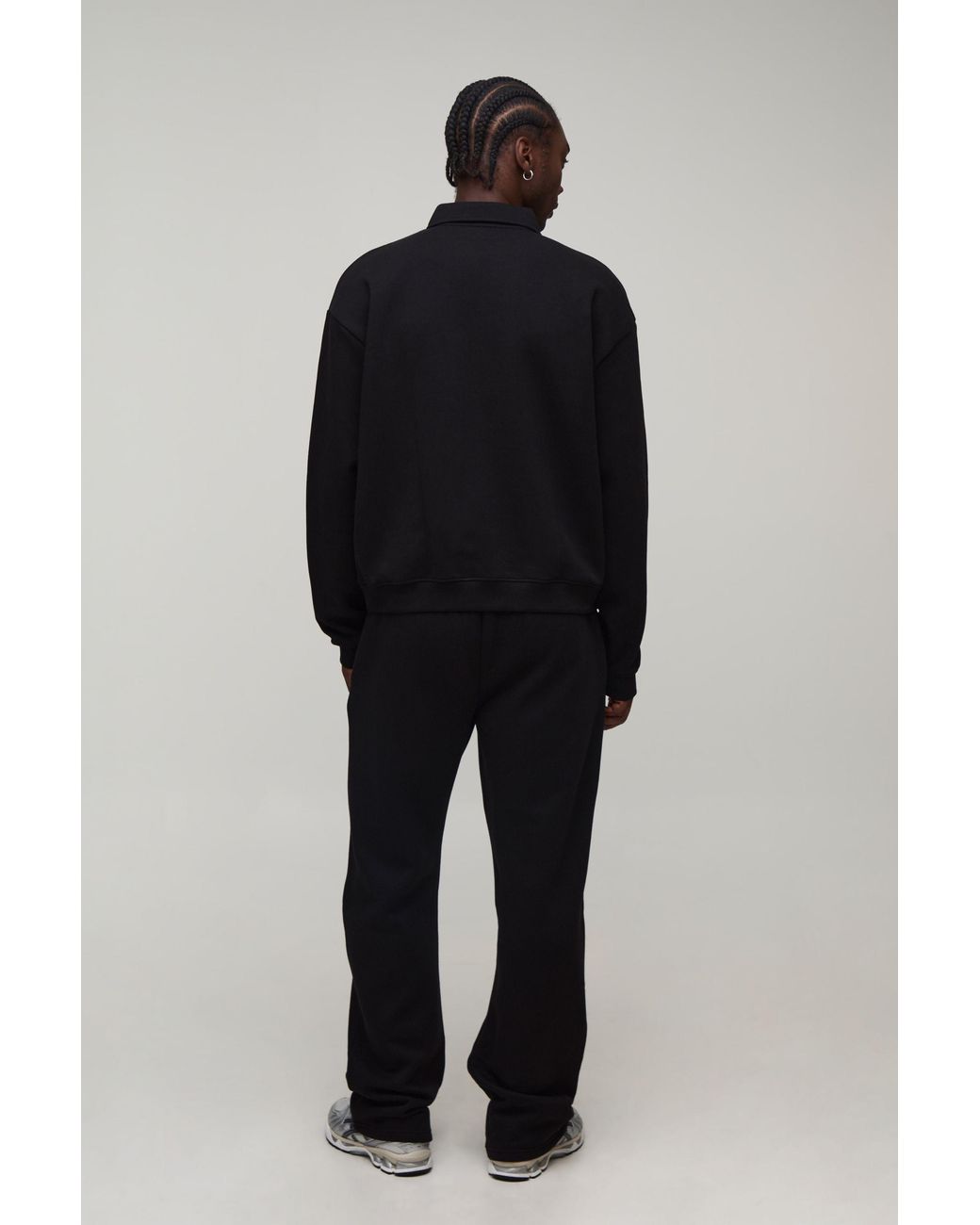BoohooMAN Blue Tall Oversized Boxy Rugby And Straight Leg Jogger for men