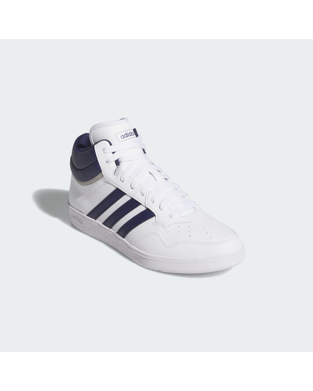 Adidas White Hoops 4.0 Mid Shoes