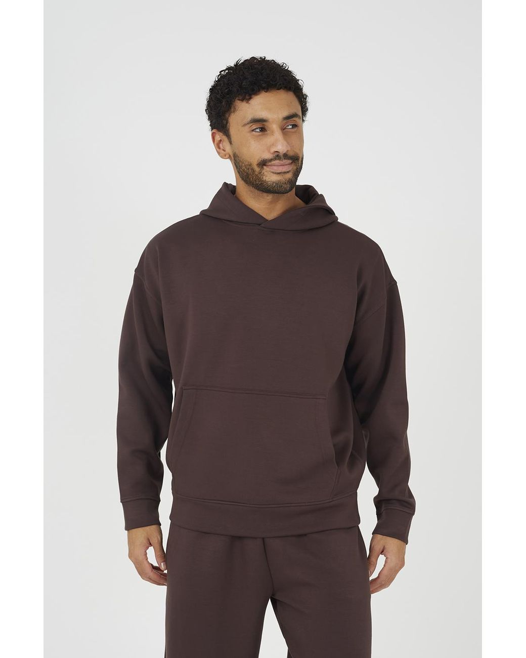 Brave Soul Brown Relaxed Fit Overhead Hoodie for men
