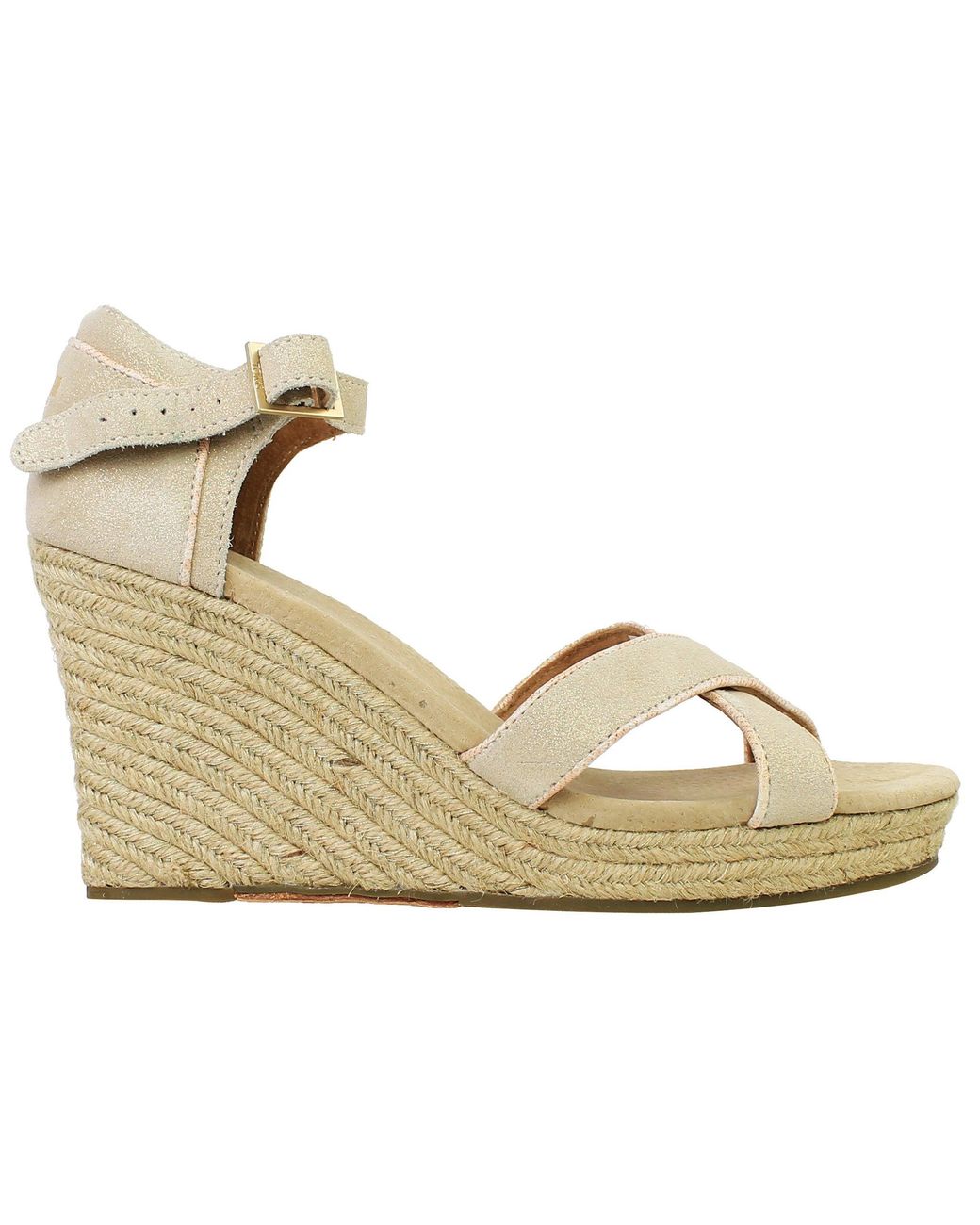 TOMS Metallic Strappy Wedges