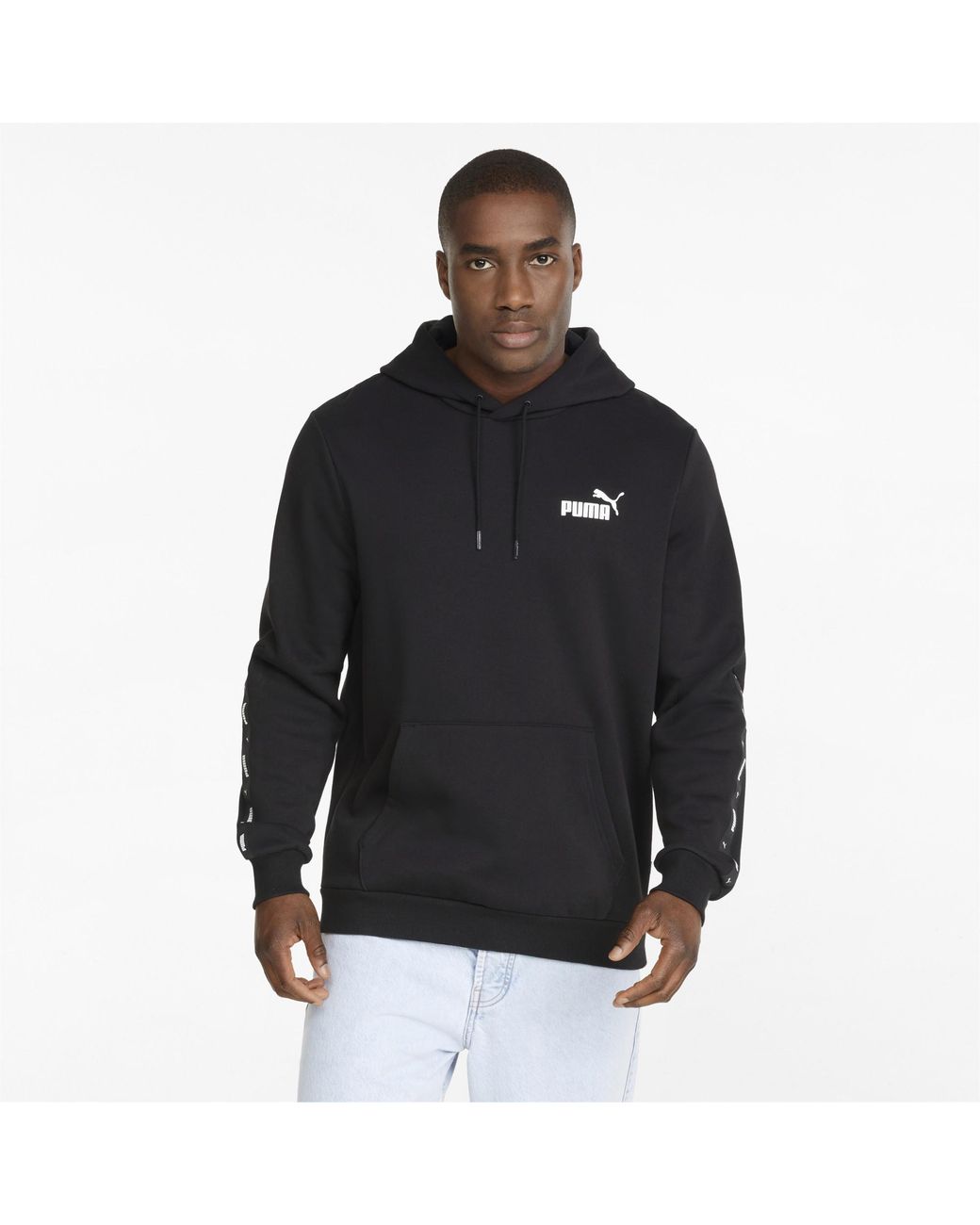 PUMA Essentials+ Tape Hoodie in het Black voor heren
