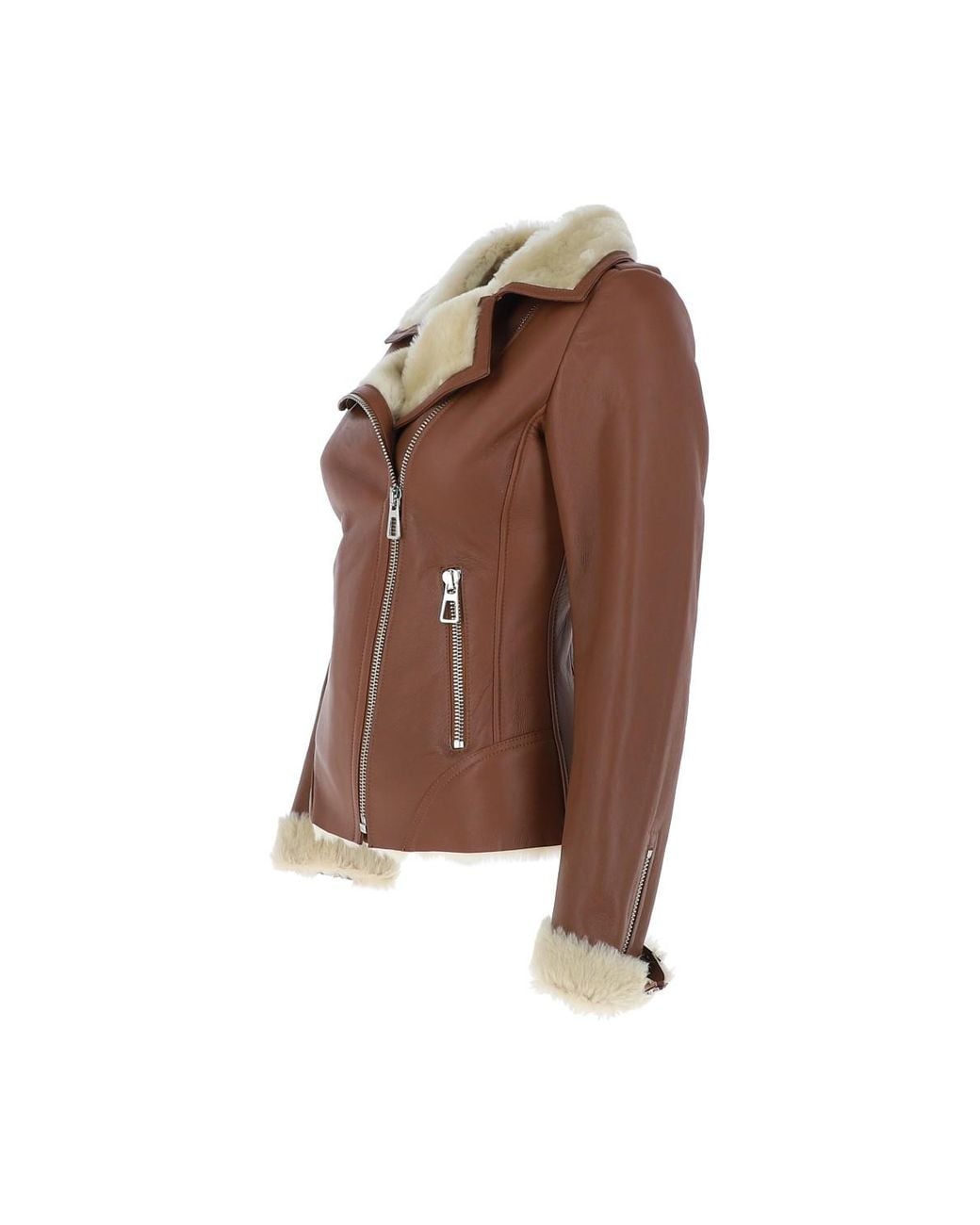 Ashwood Leather Brown 'Alayna' Luxury Shearling Jacket