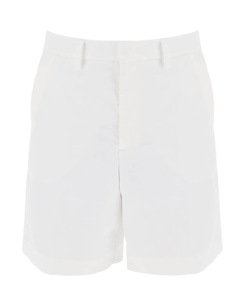 Valentino Garavani White Wool Blend Bermuda Shorts for men