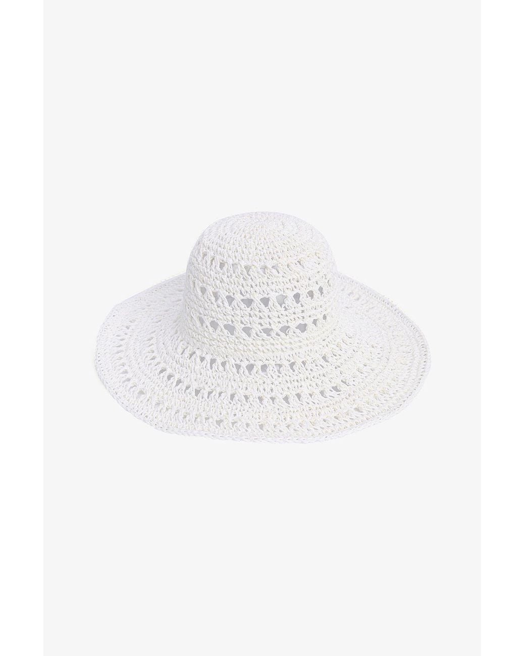 Penti White Gaze Straw Hat