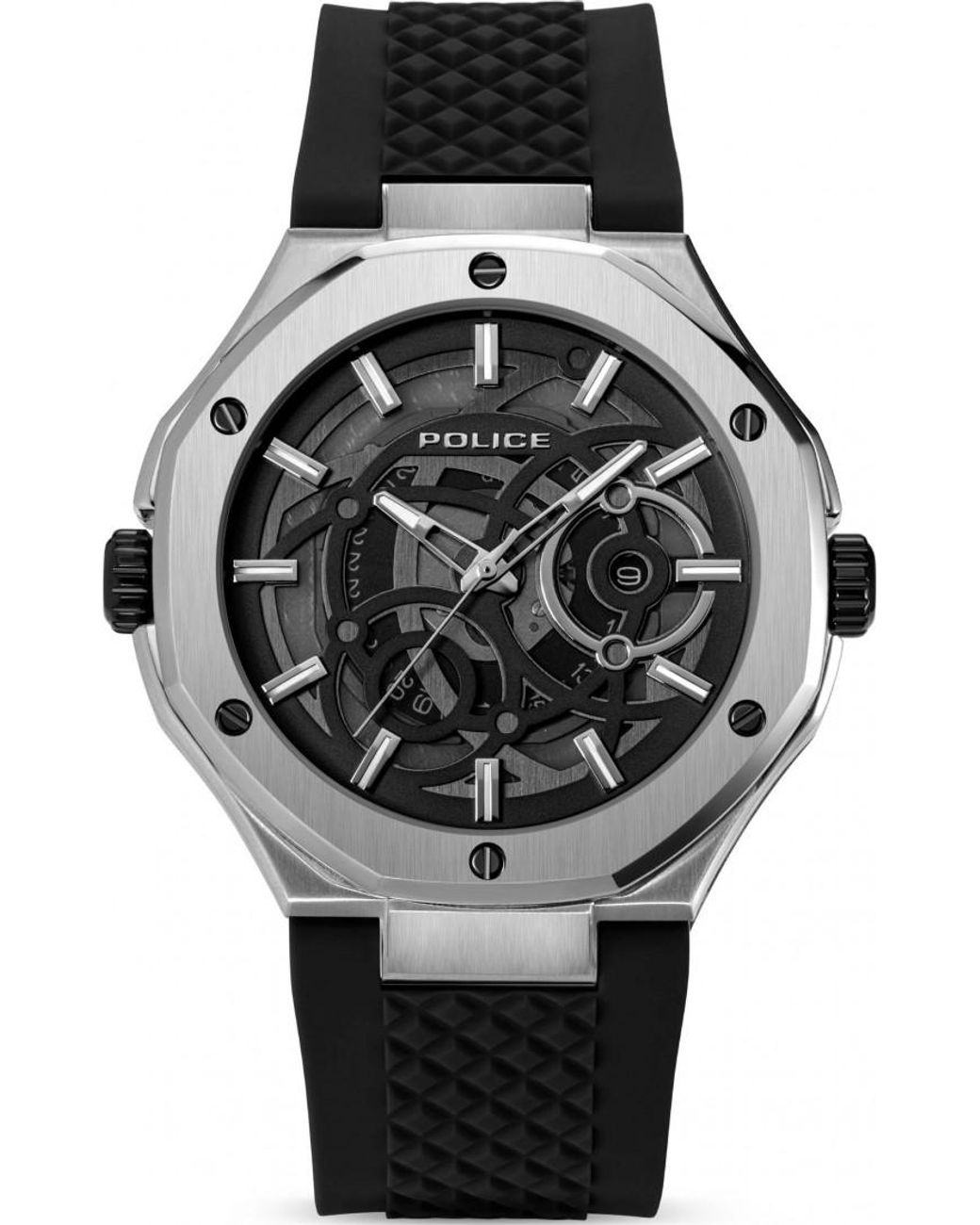 Police Black Pewgq0081901 Dual Watch for men