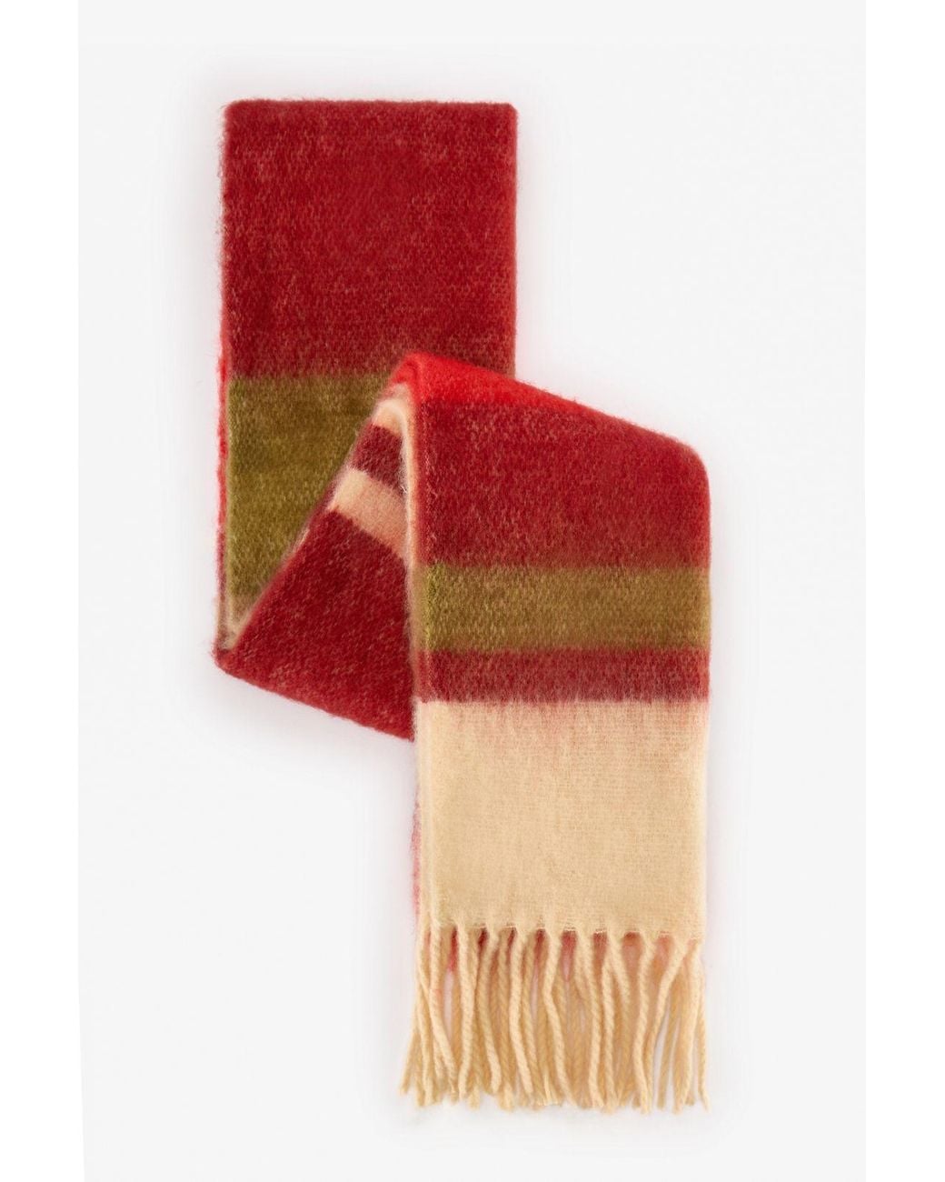 Penti Red Alba Striped Scarf