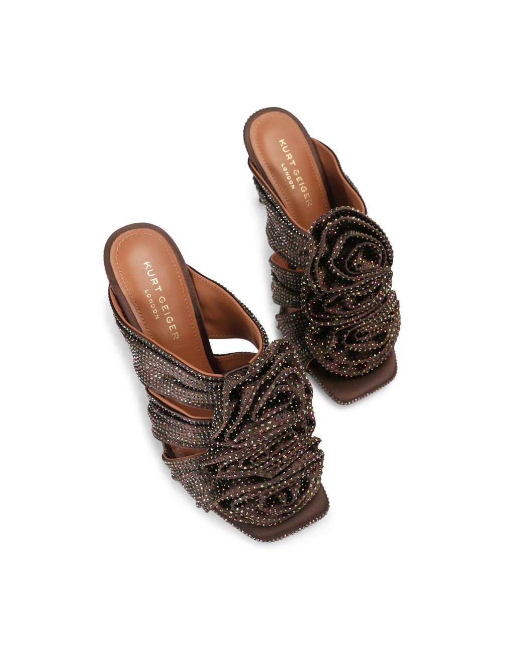 Kurt Geiger Brown Bloom Mule Mules