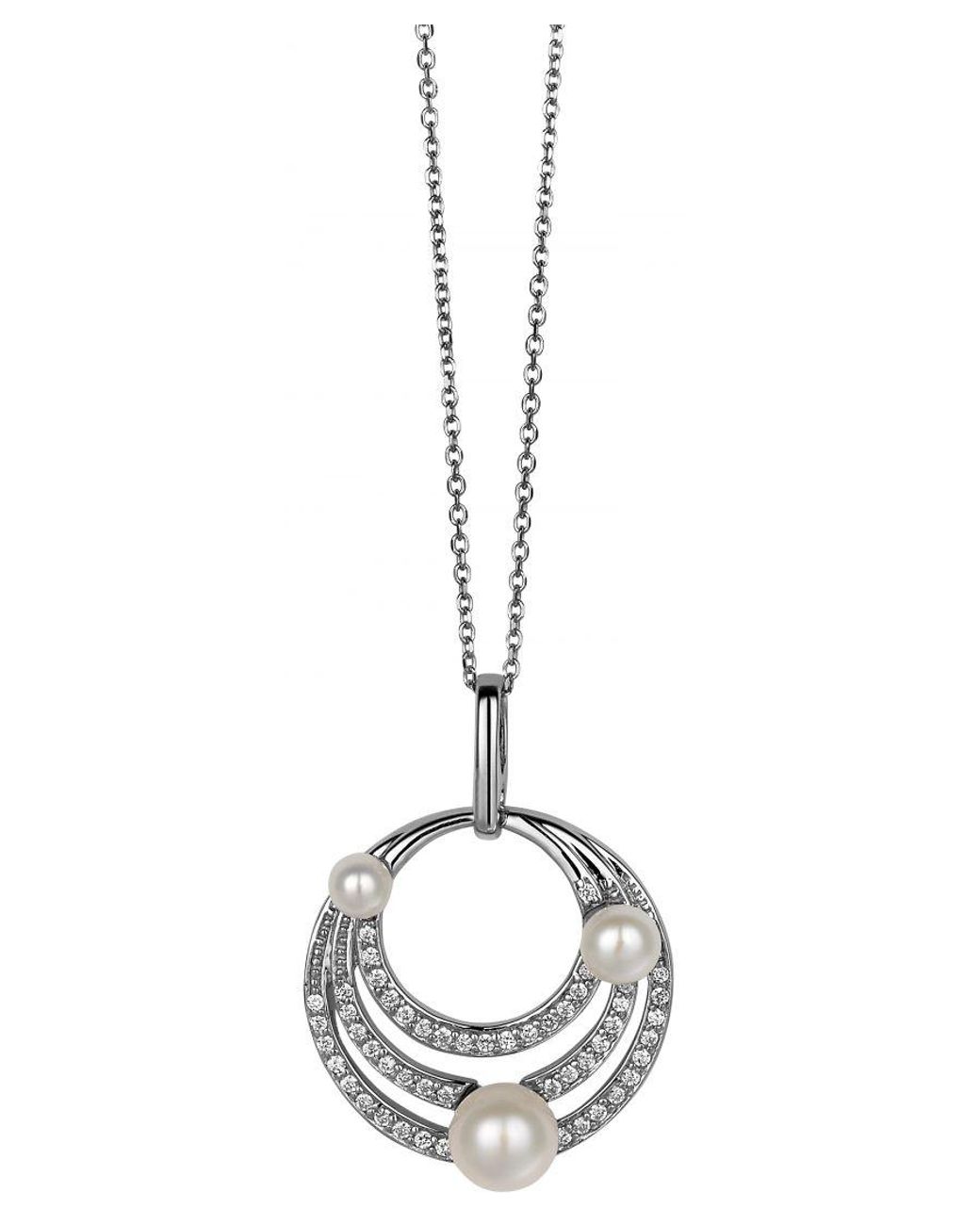 Orphelia Black 925 Sterling Chain With Pendant