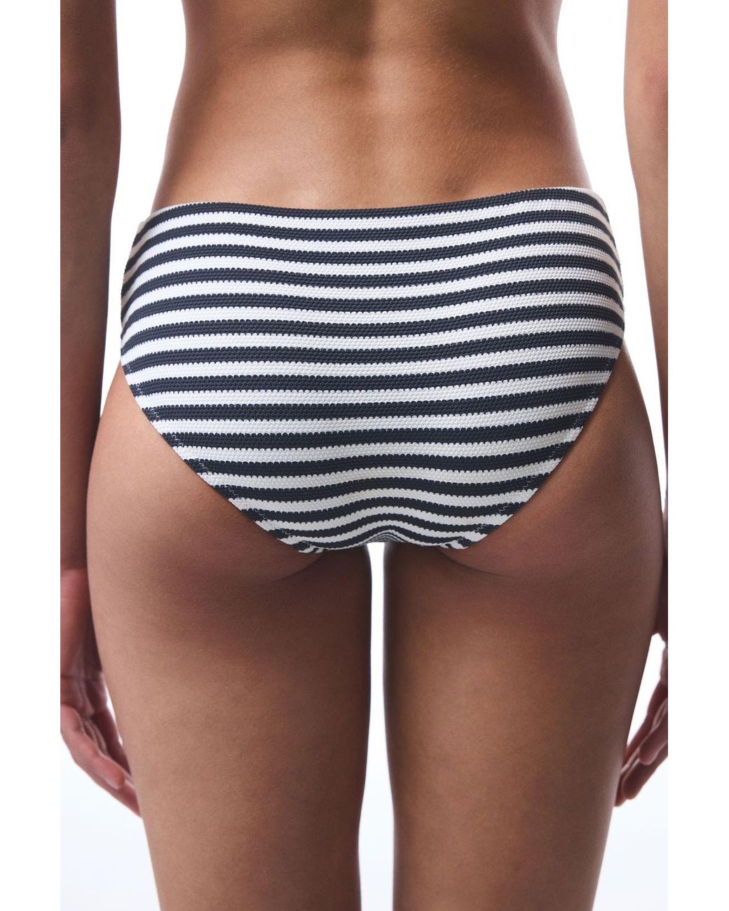 Penti Blue Striped Mid-Waist Hipster Bikini Bottoms