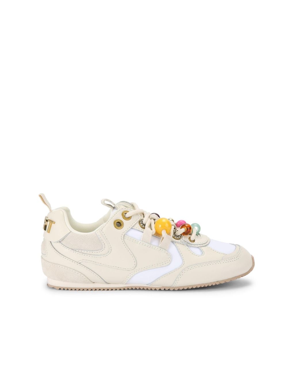 Kurt Geiger Natural Leather Bead Slim Runner Sneakers