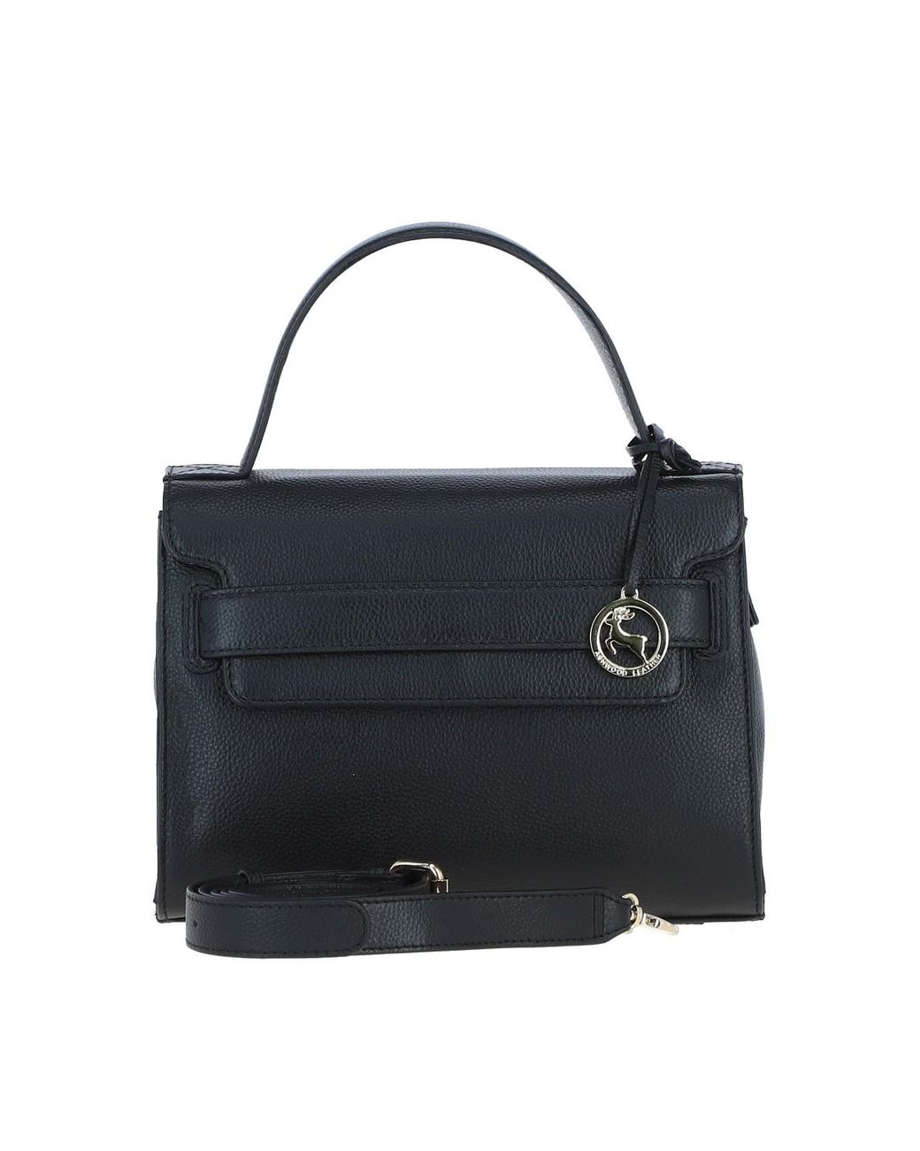Ashwood Leather Black 'Ardora' Real Handbag With Detachable Crossbody Strap