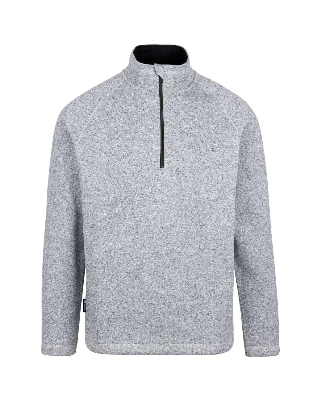 Trespass Gray Corsham Marl Half Zip Fleece Top for men