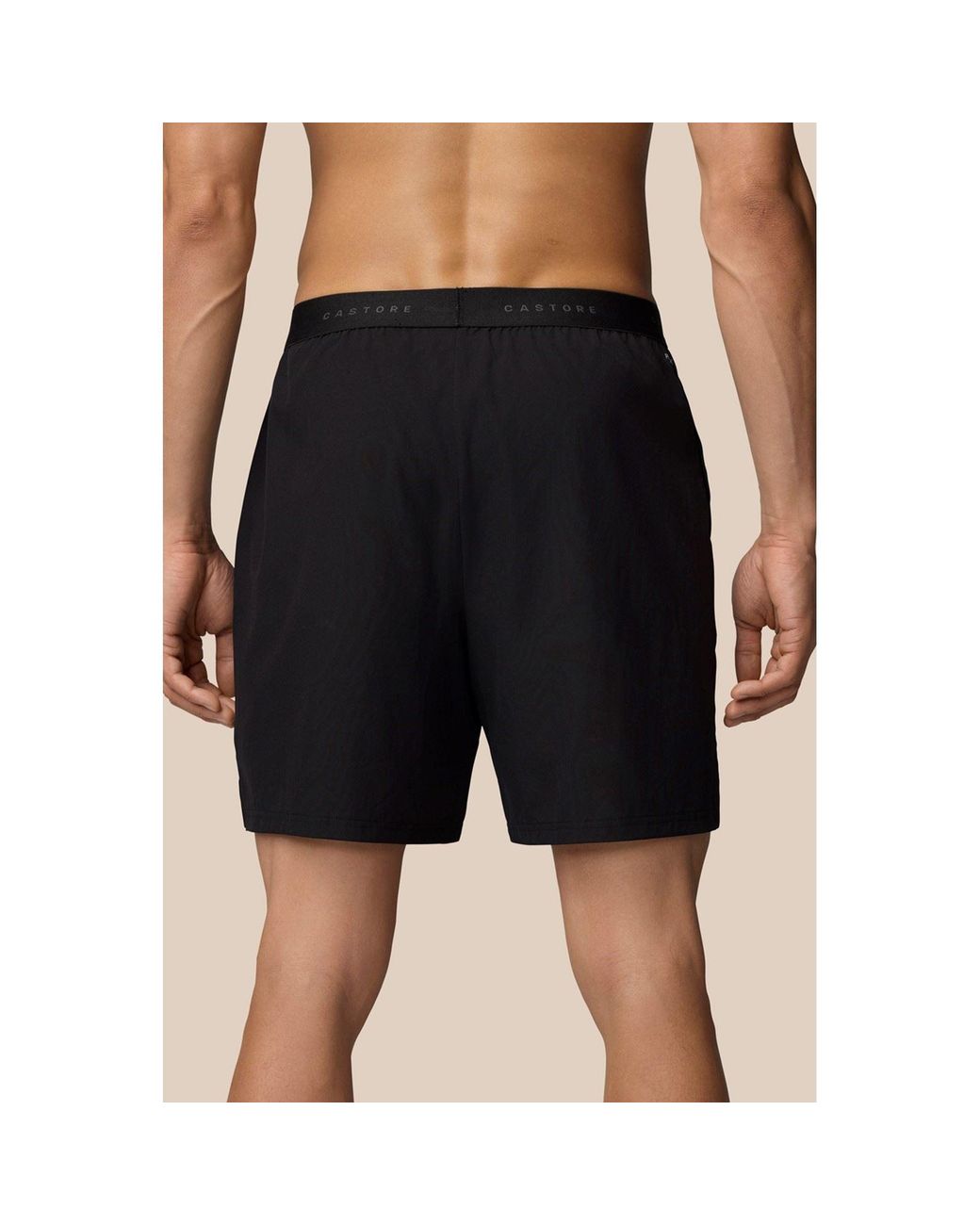 Castore Black Branded Elastic Shorts Knee-Length for men