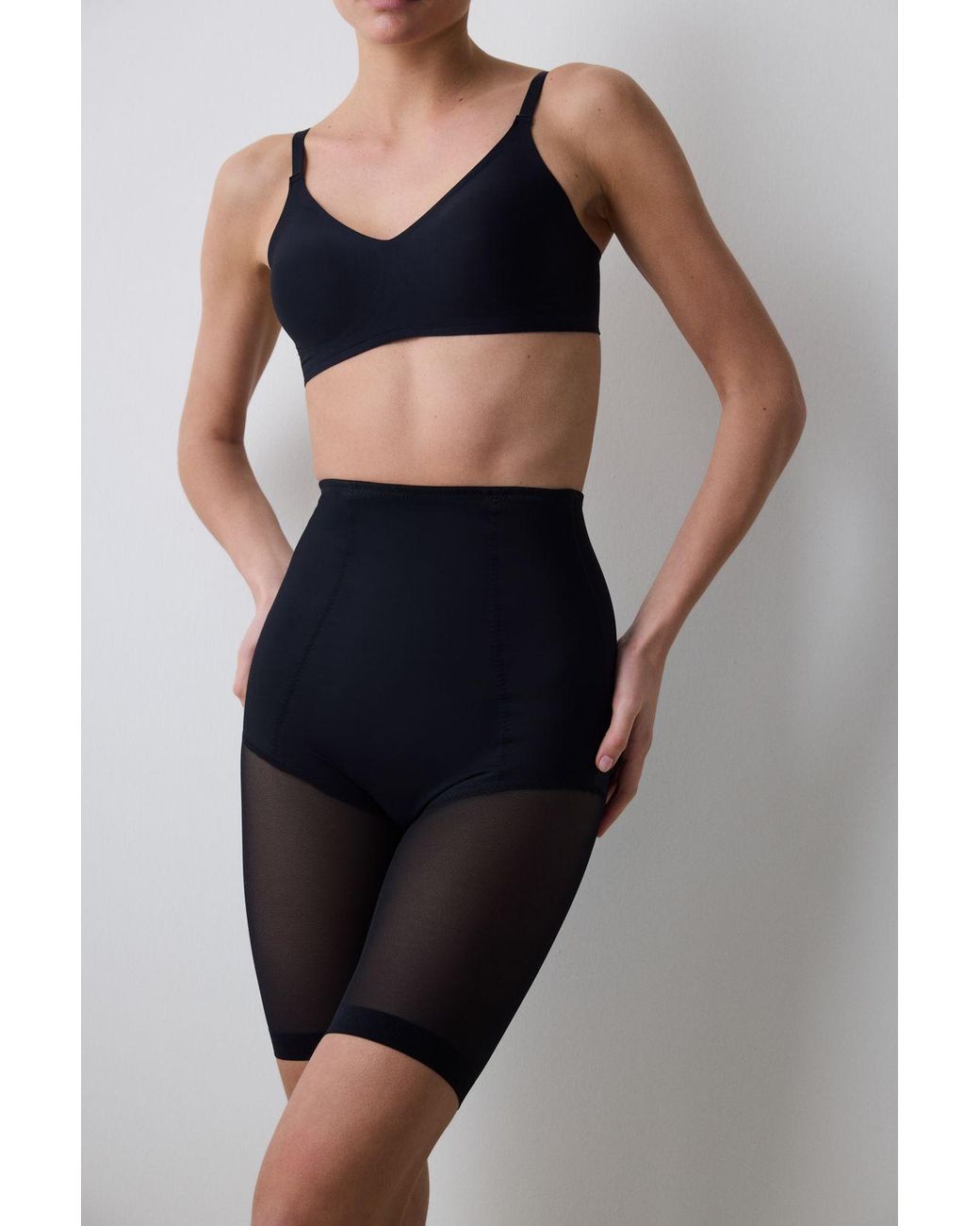 Penti Blue High-Waist Mesh Shapewear Shorts