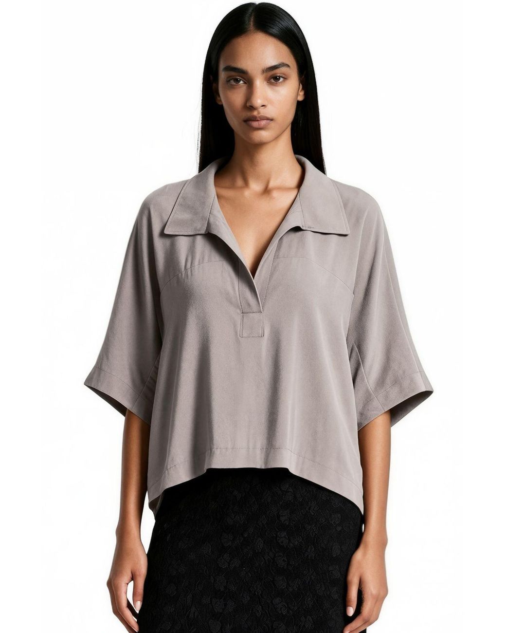 Busem Gray Modal Blend Blouse