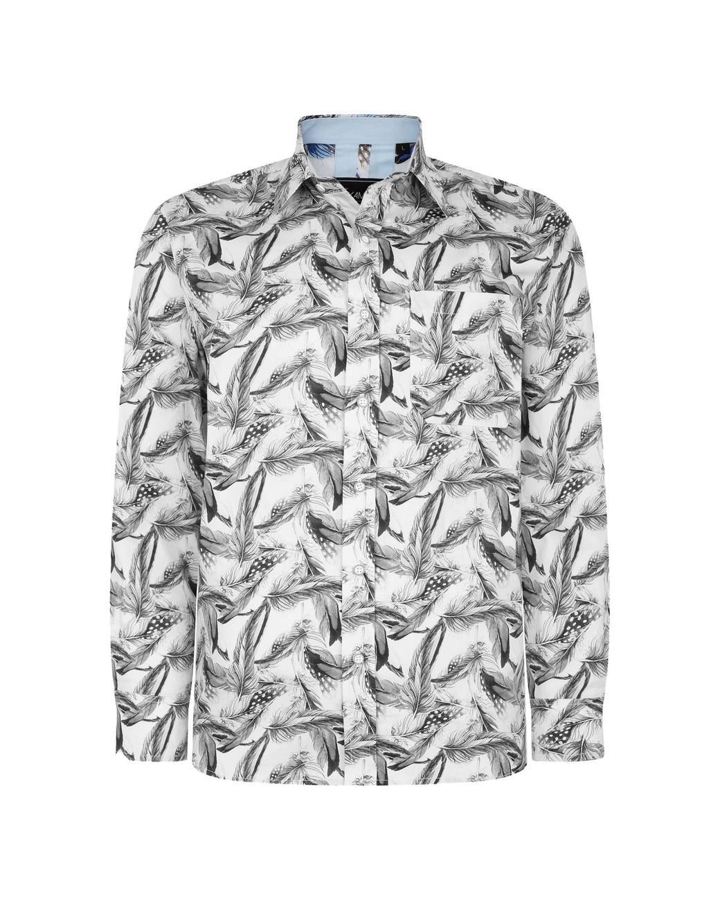 KAM Jeanswear Gray Kam Printed Big & Tall Cotton Check Shirt for men