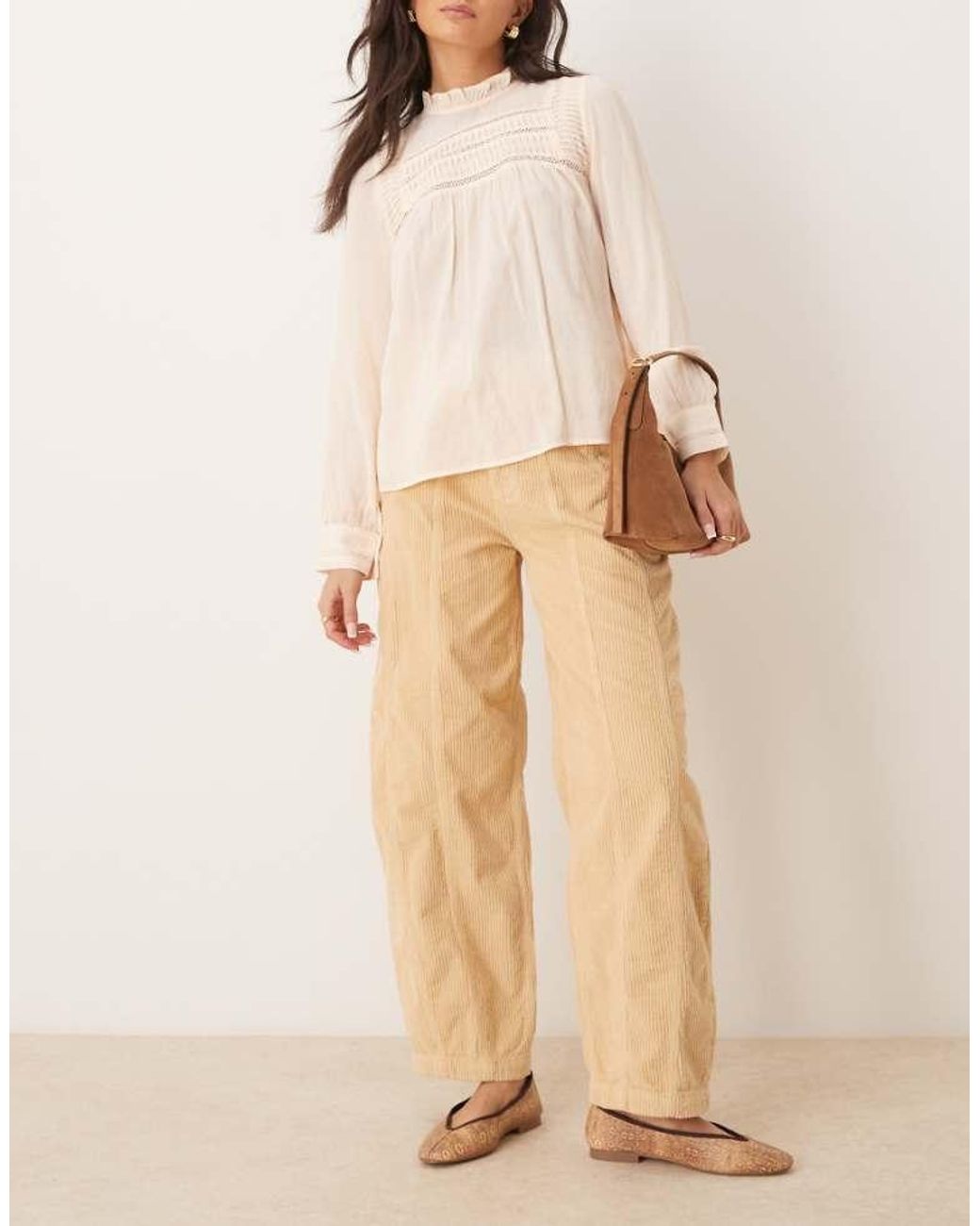 ASOS Natural Seamed Cinch Jean
