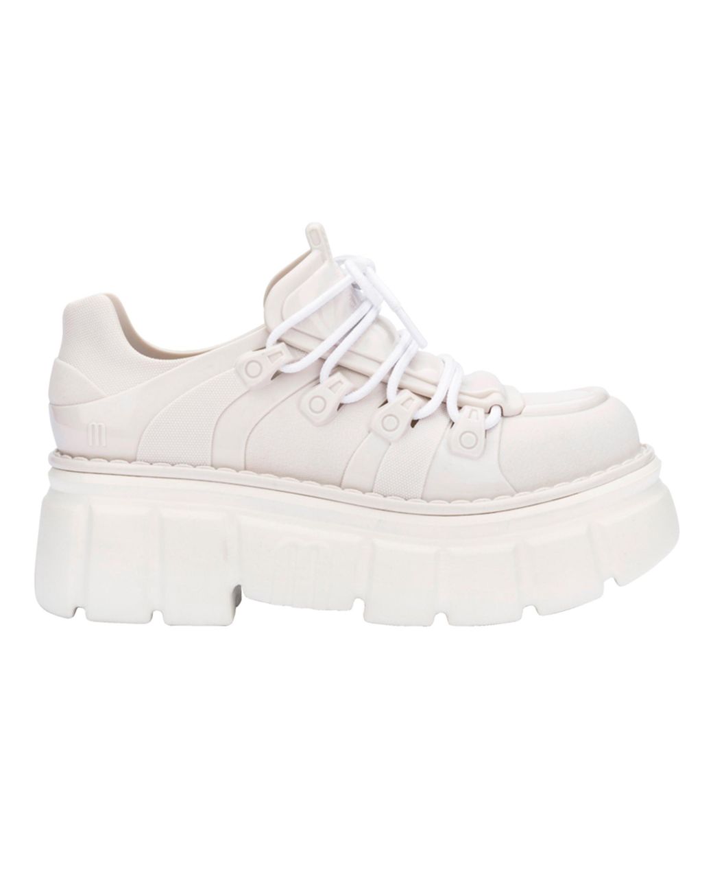 Melissa White Rebel Platform Combat Boot