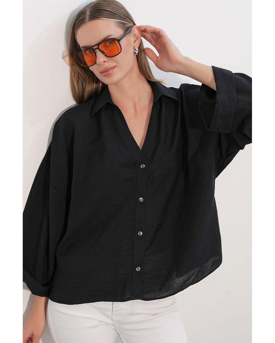 Bigdart Black Viscose-Nylon Shirt