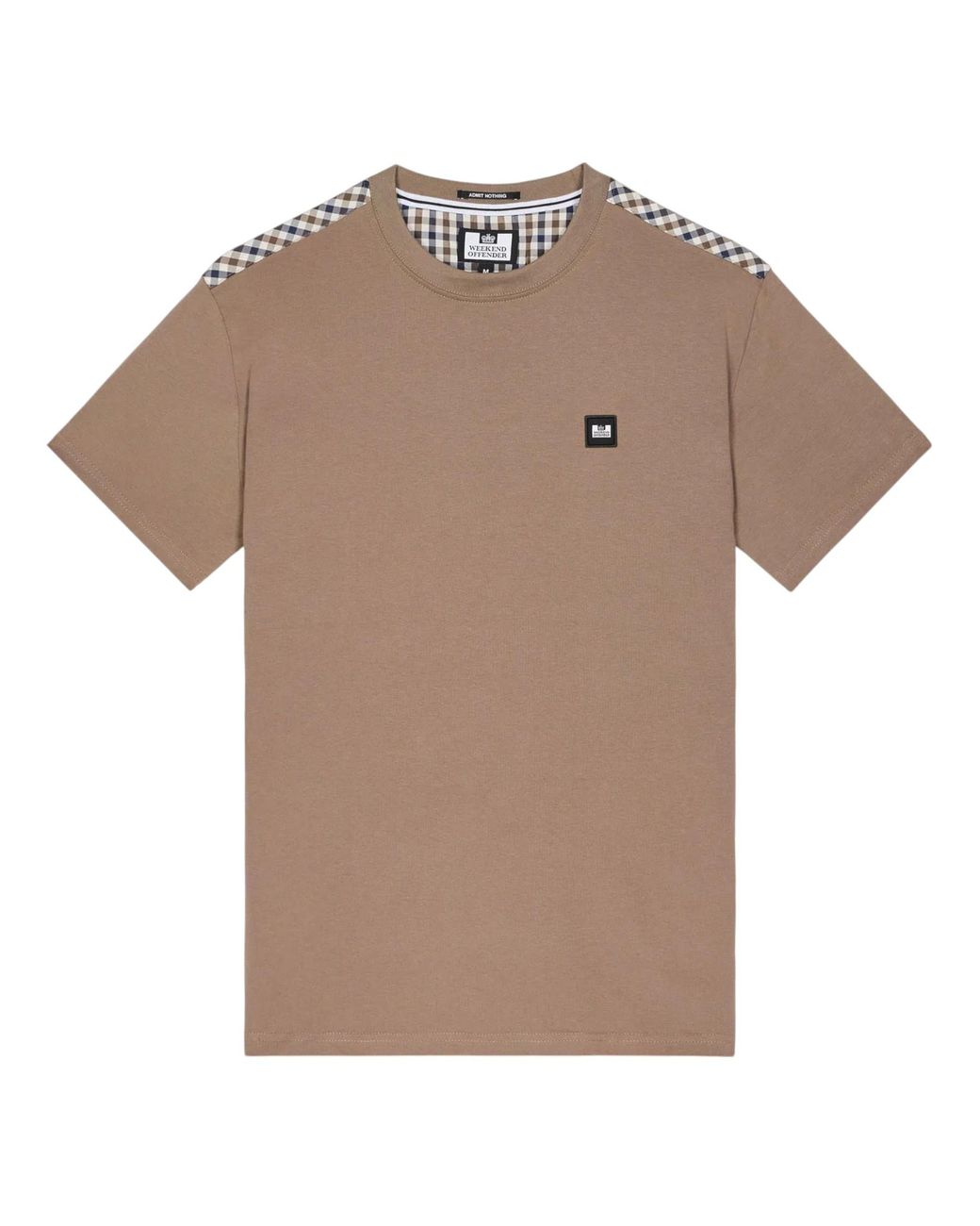 Weekend Offender Natural T Shirts Diaz Crew Neck Short Sleeve Cotton Summer Tee for men