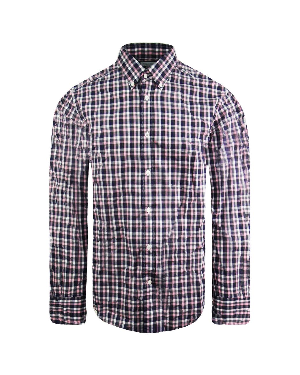 Eden Park Blue Paris Regular Checkered Oxford Shirt for men