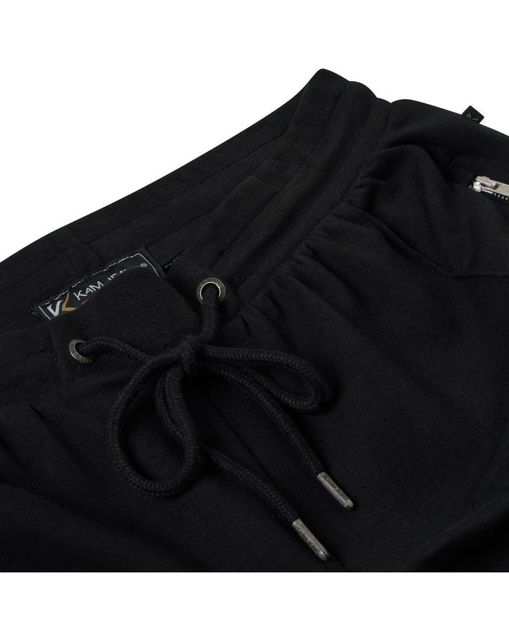 KAM Jeanswear Black Kam Interlock Shorts Zip Pocket Plus Size for men