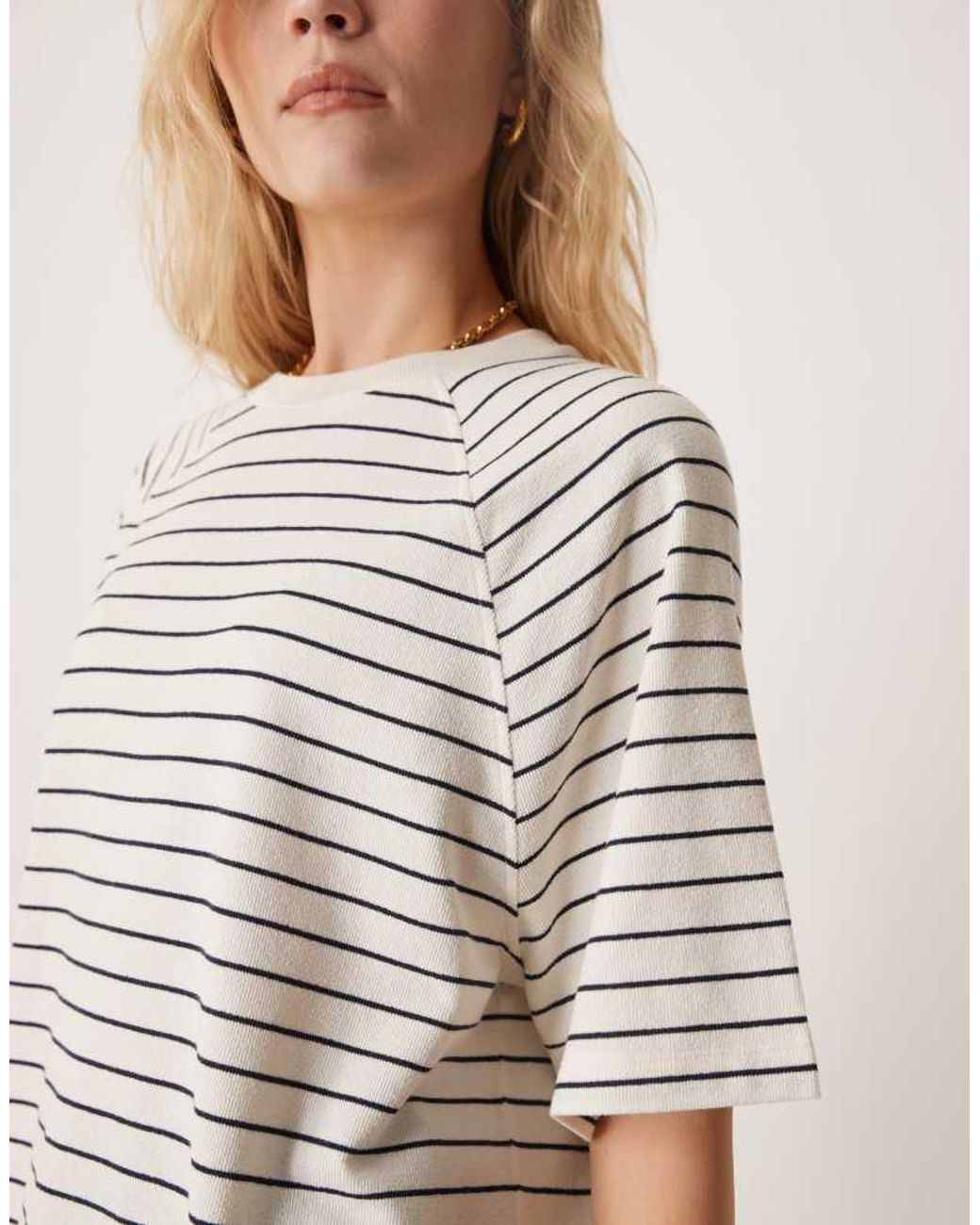 ASOS White Boxy Raglan Sleeve T-Shirt