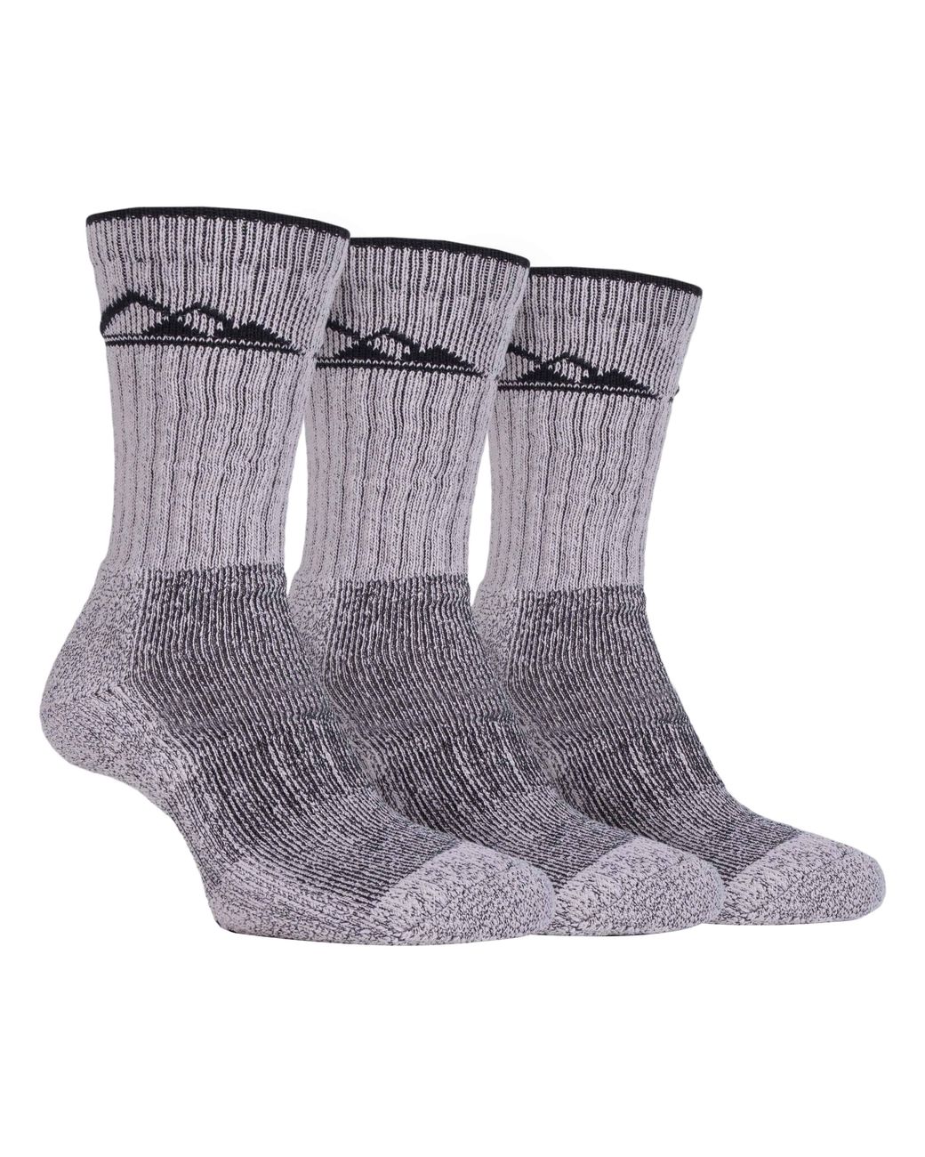 Storm Bloc Purple 3 Pairs Heavy Cushioned Breathable Outdoor Cotton Hiking Socks for men