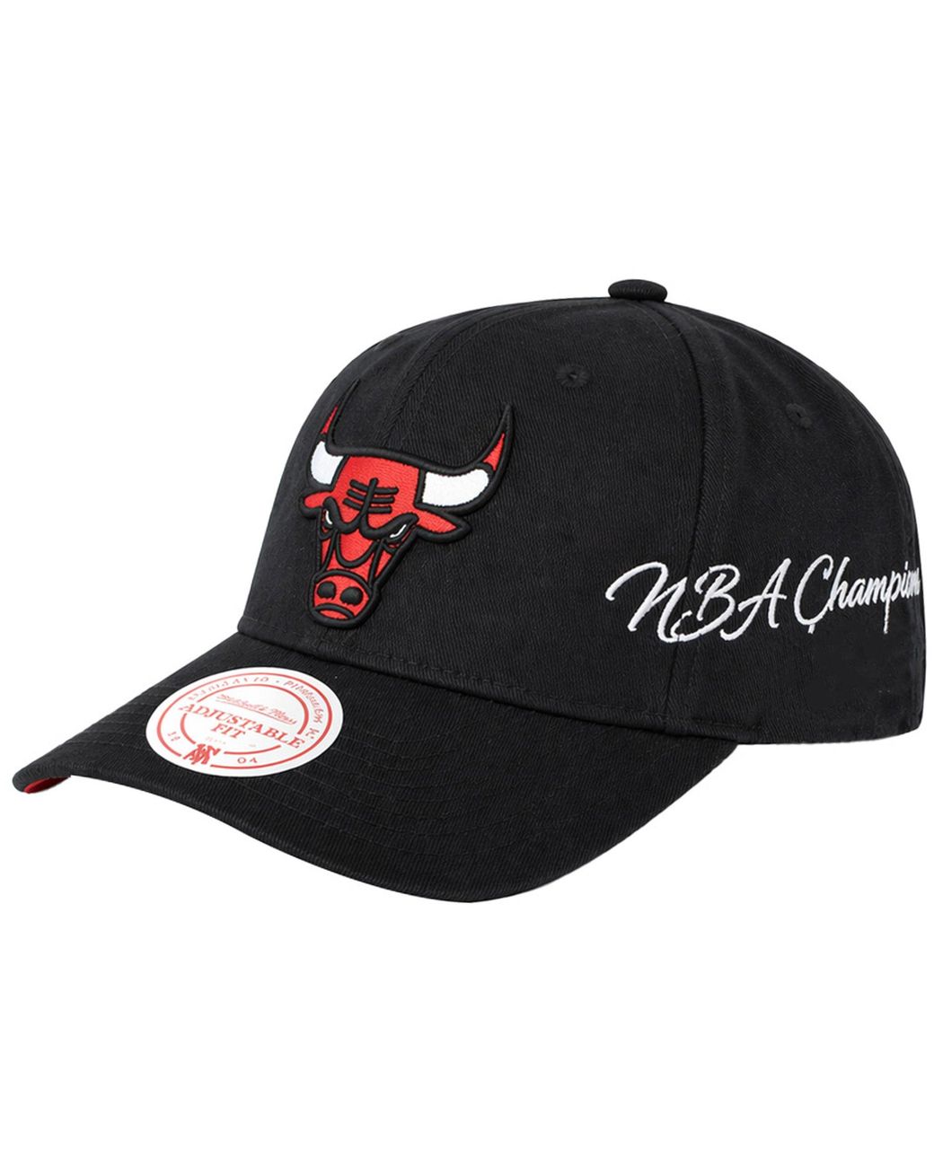 Mitchell & Ness Black Nba Chicago Bulls Champ Wrap Pro Cap