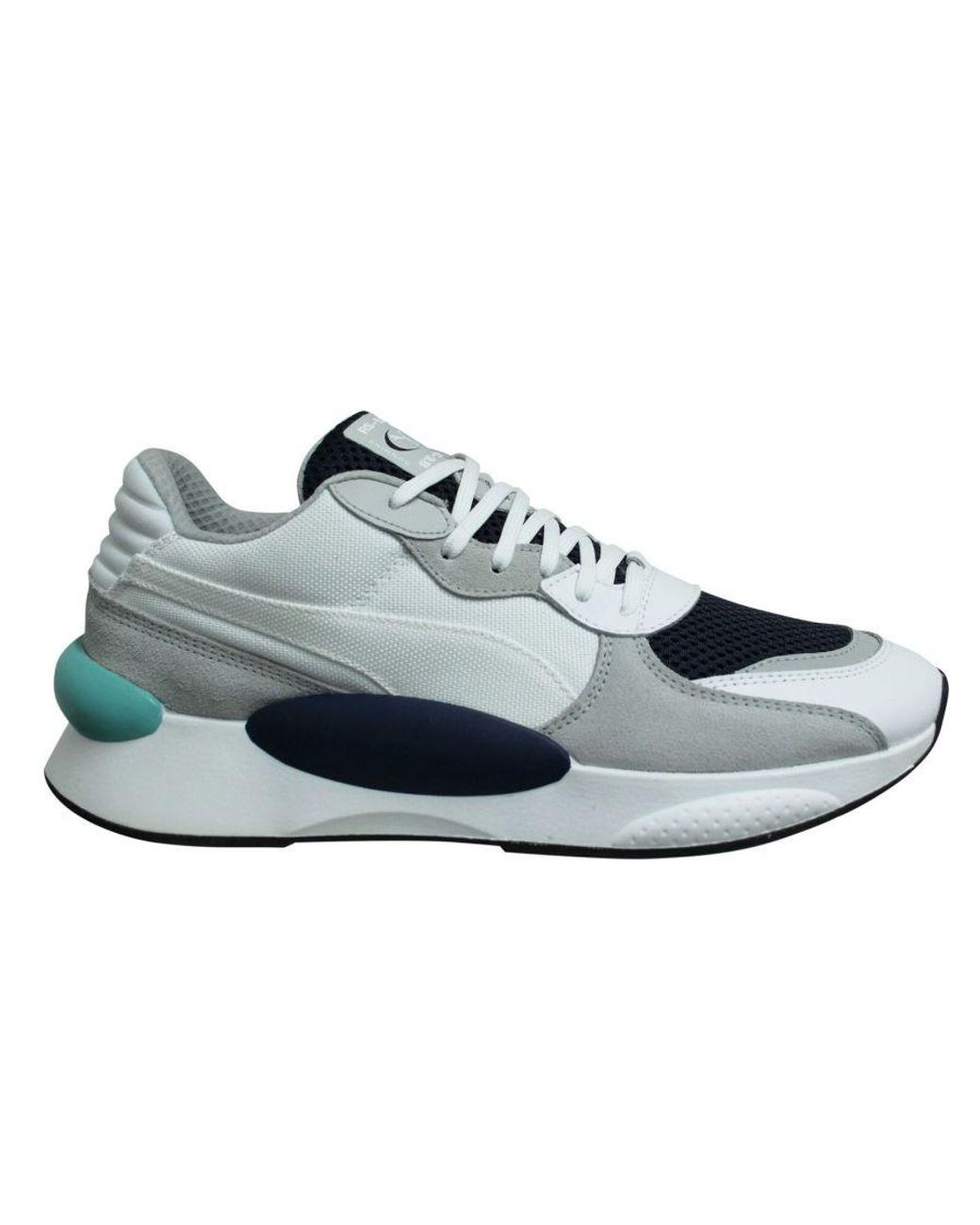 PUMA Rs 9.8 Cosmic White/blue Running Trainers Textile in Grey for Men |  Lyst UK