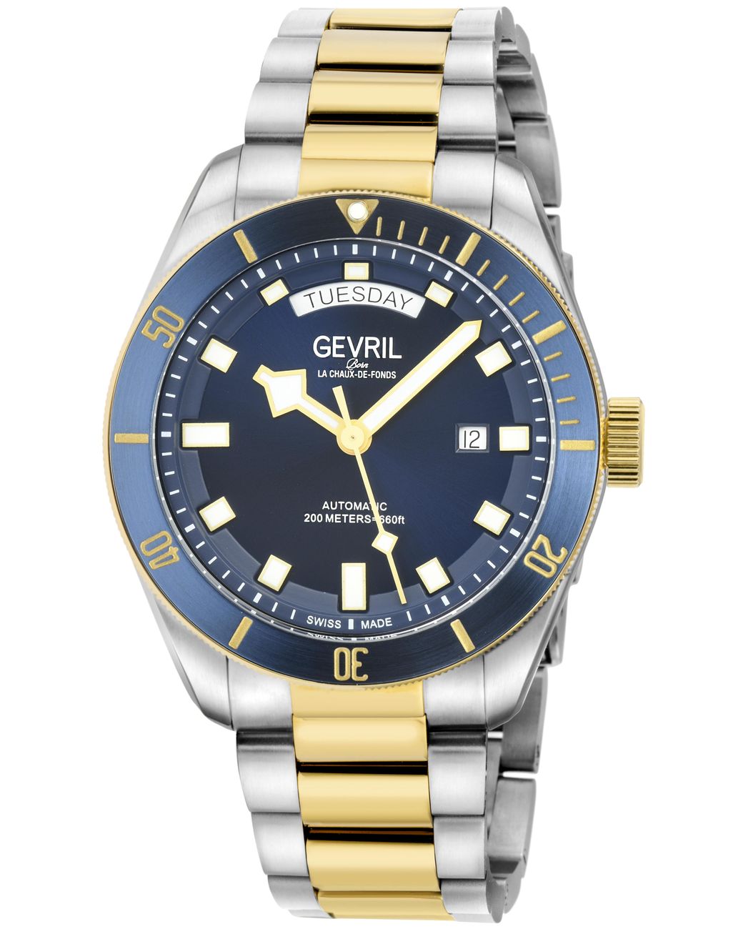 Gevril Gray Yorkville 316L Ss Case, Ring, Sunray Dial, Stainless Steel Satin Bracelet for men