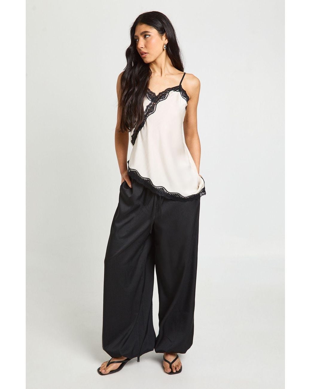 Boohoo Black Tall Woven Crepe Balloon Trouser