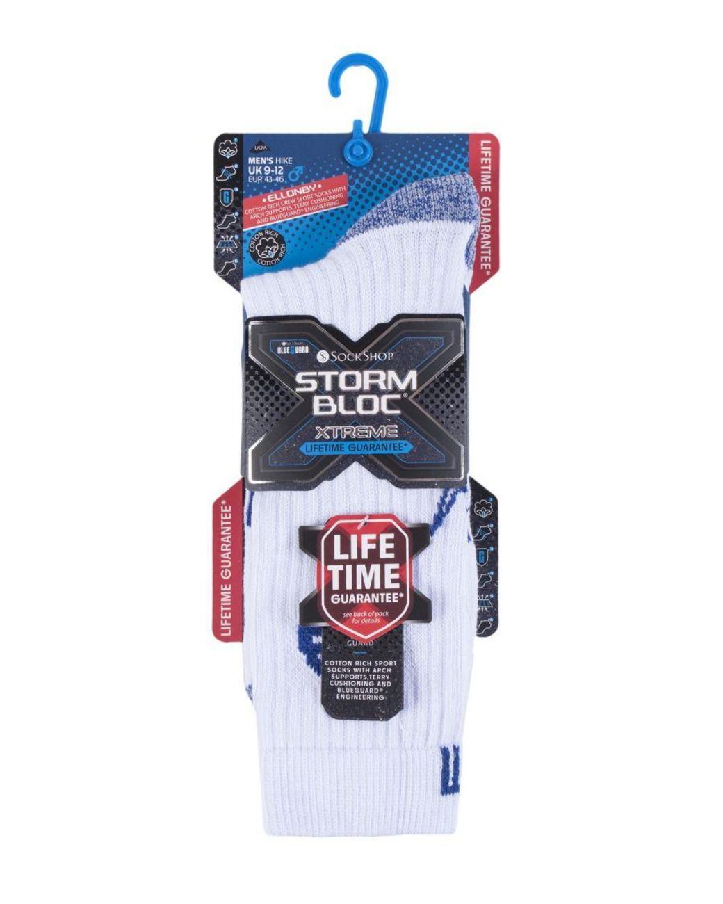 Storm Bloc Blue Anti Abrasion Cotton Sports Terry Cushioned Socks for men