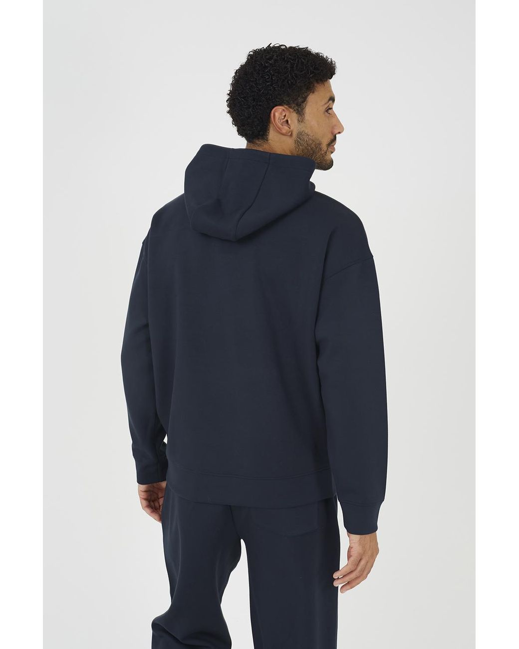 Brave Soul Blue Relaxed Fit Overhead Hoodie for men